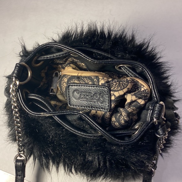 Carlos Santana Black fur bag - Picture 7 of 8